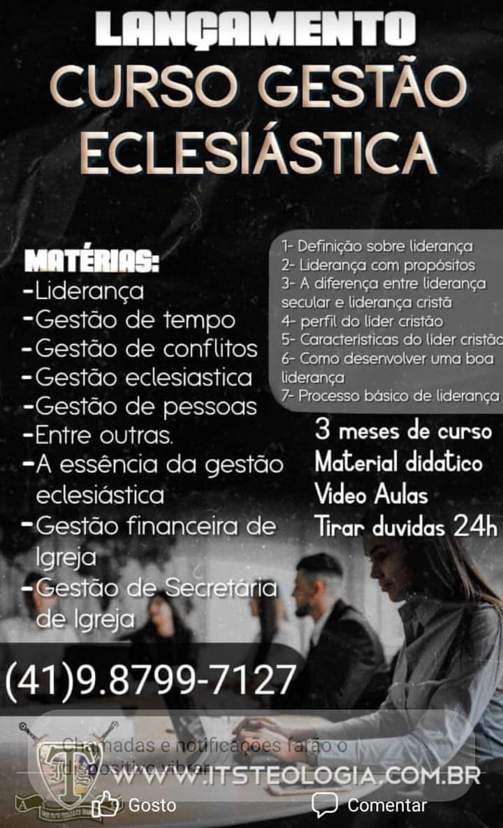 CGE - CURSO DE GESTÃO ECLESIASTICA